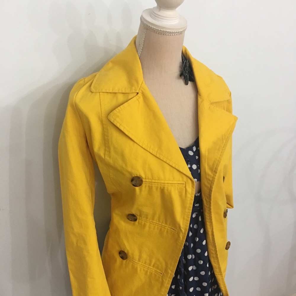 Old Navy Yellow Bus  Pea Coat
